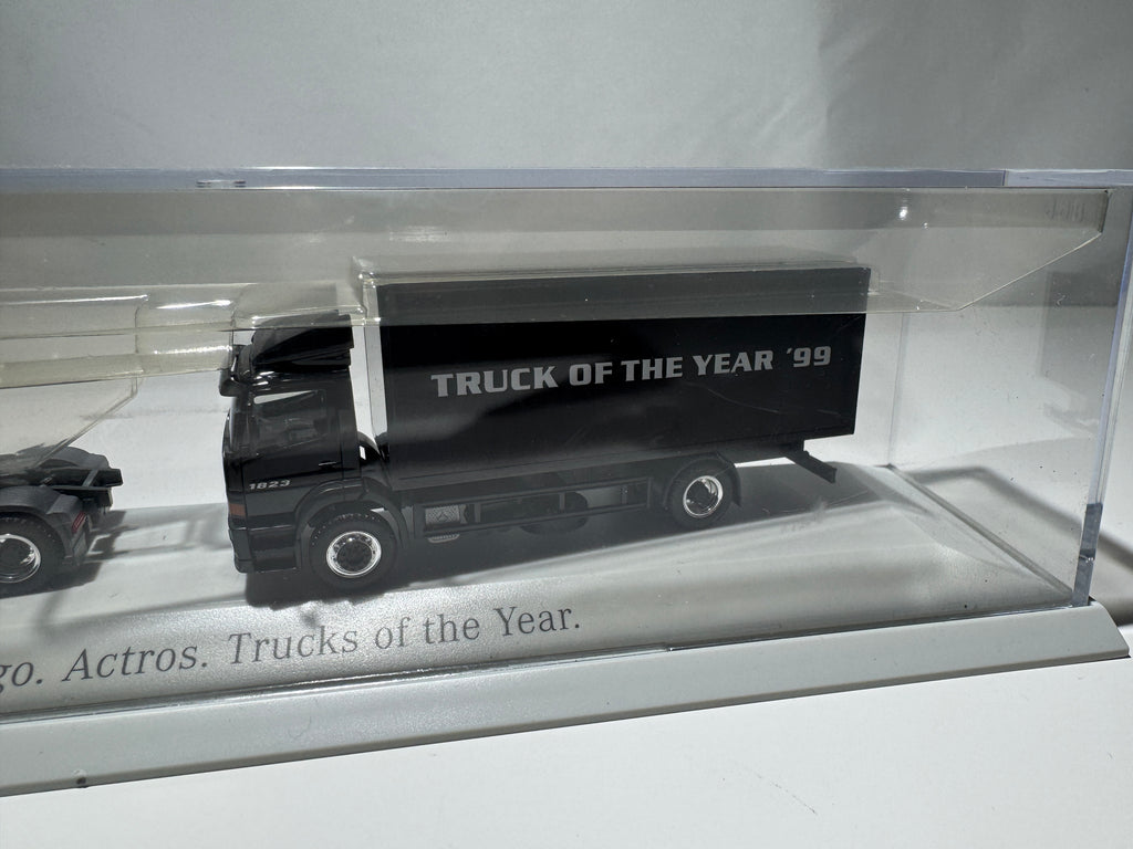 1:87 Mercedes-Benz Atego+Actros Truck of the Year Händlermodelle LKW OVP #344