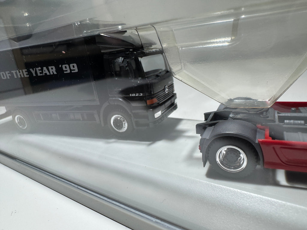 1:87 Mercedes-Benz Atego+Actros Truck of the Year Händlermodelle LKW OVP #344