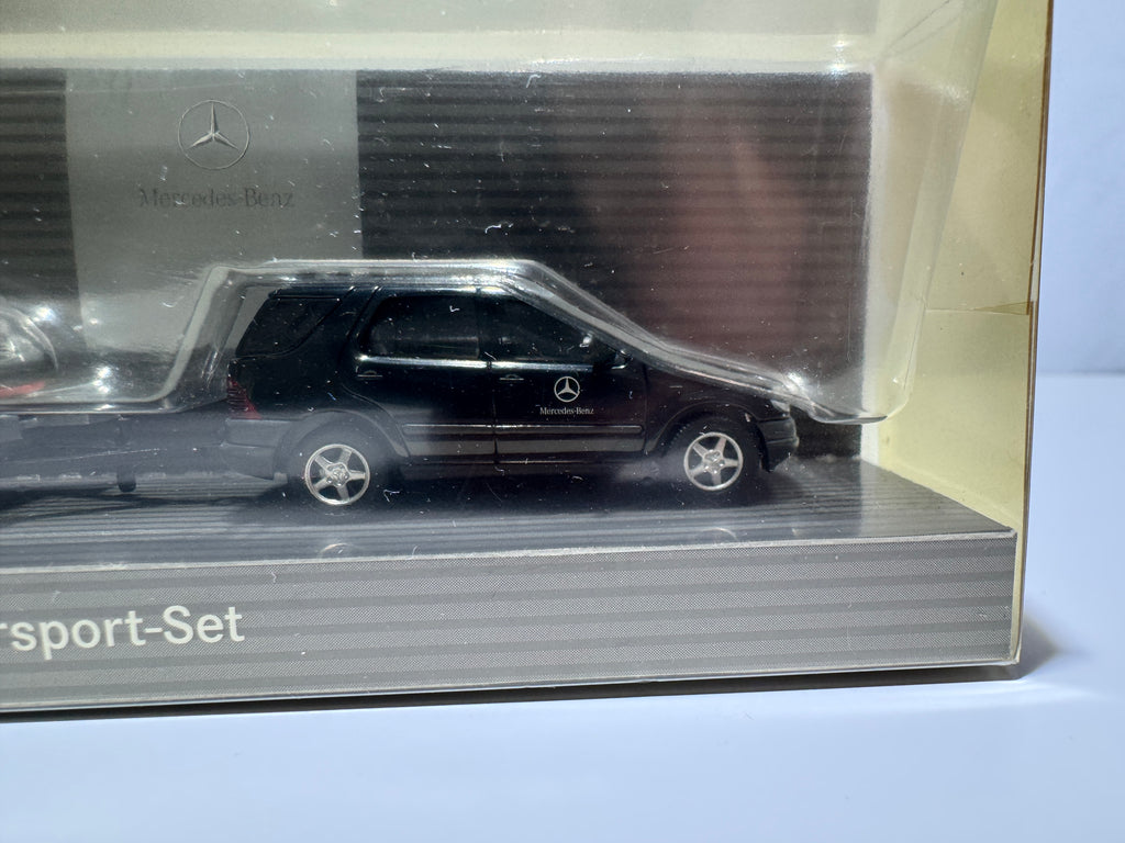 1:87 Händlermodelle Mercedes-Benz Motorsport Set Ml Klasse+A Klasse mit Autotransporter OVP #378