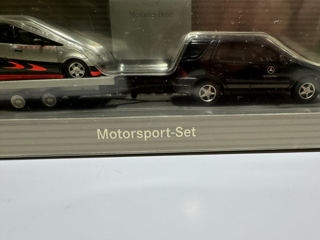 1:87 Händlermodelle Mercedes-Benz Motorsport Set Ml Klasse+A Klasse mit Autotransporter OVP #378