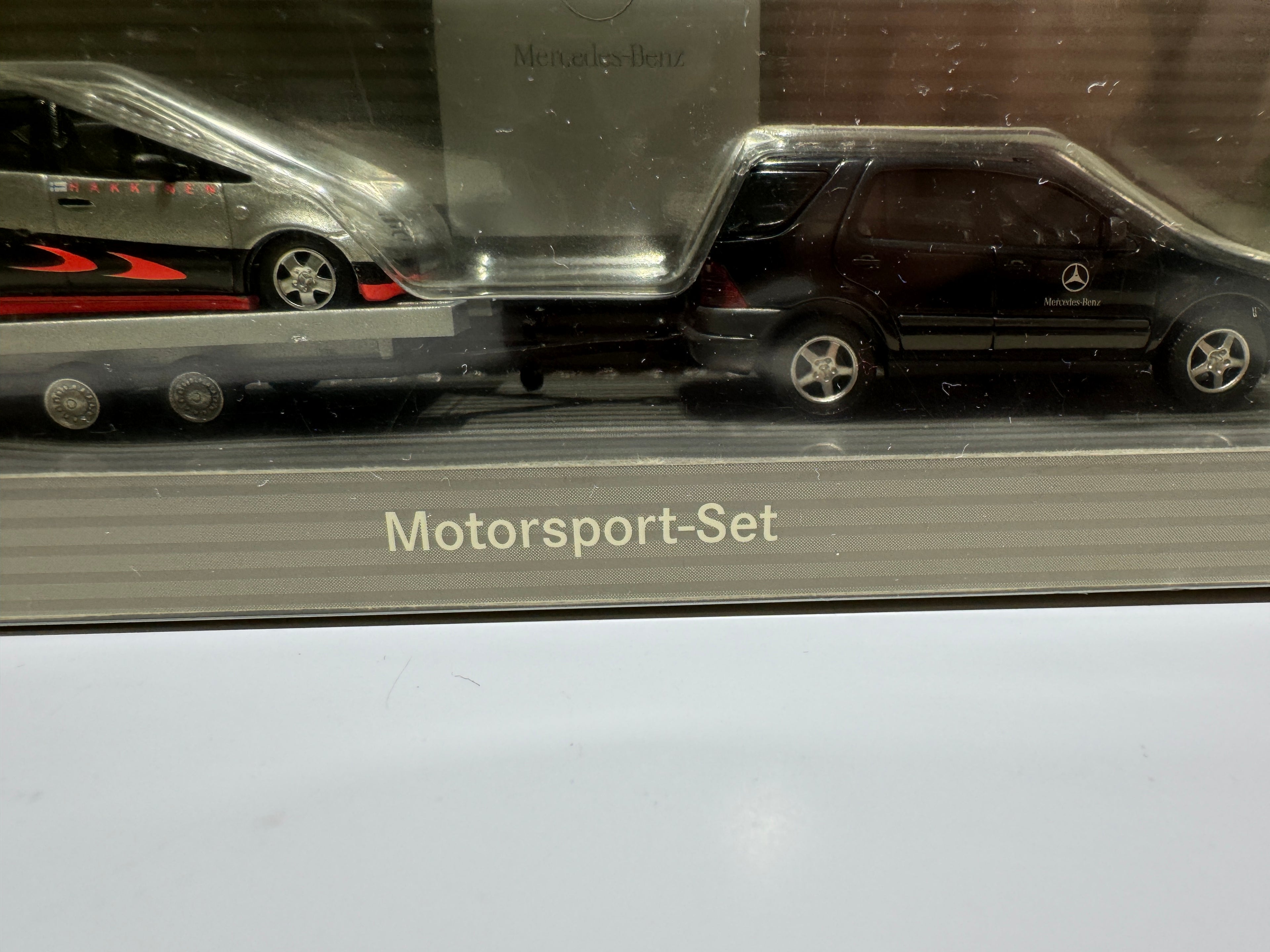 1:87 Händlermodelle Mercedes-Benz Motorsport Set Ml Klasse+A Klasse mit Autotransporter OVP #378