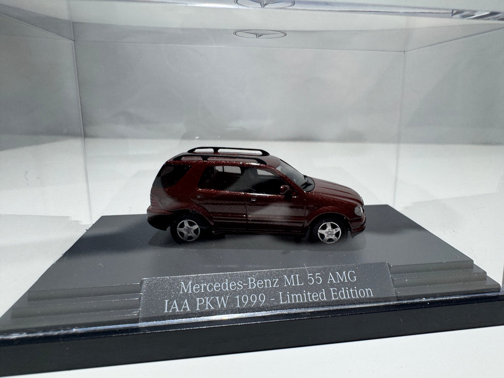 1:87 Busch Händlermodelle Mercedes-Benz ML55 AMG IAA 1999-Limited Edition Dunkelrot OVP #384