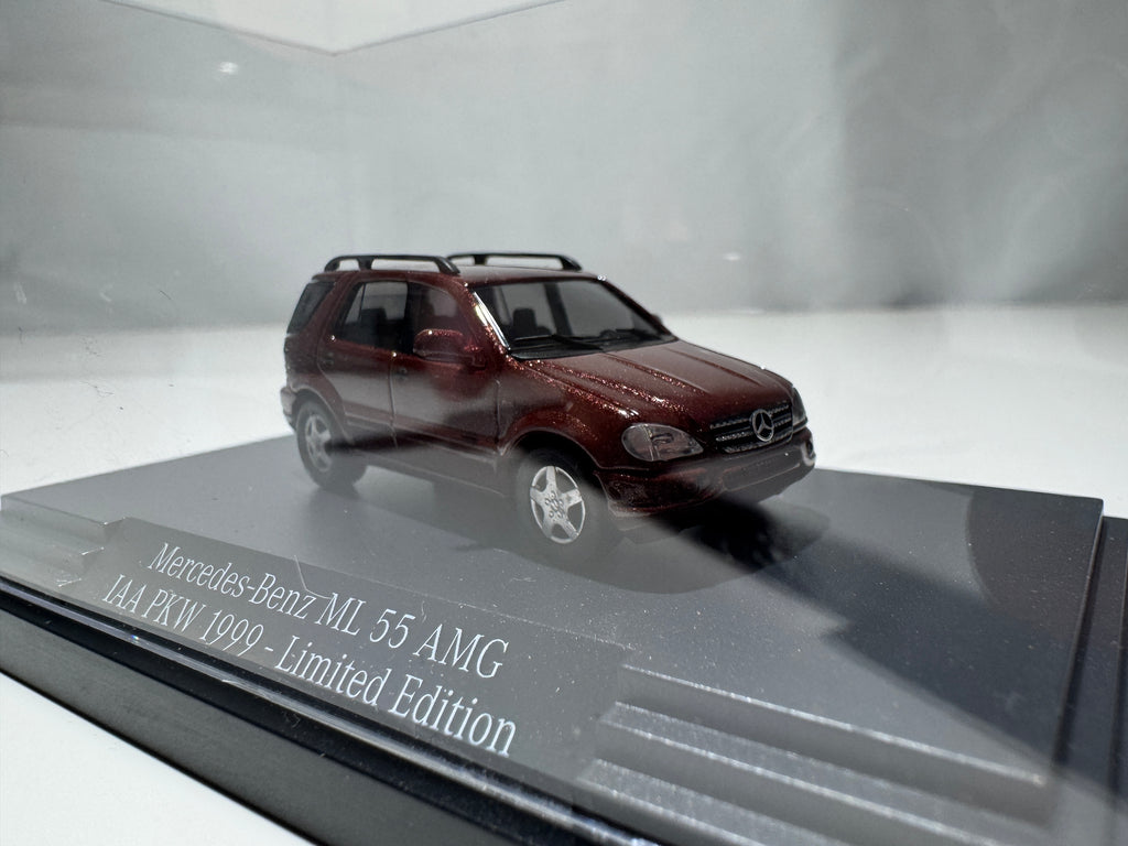 1:87 Busch Händlermodelle Mercedes-Benz ML55 AMG IAA 1999-Limited Edition Dunkelrot OVP #384
