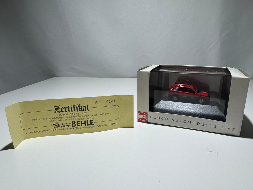 1:87 Busch Limited Edition Mercedes-Benz ML Erlkönig 57. IAA 1997 Rot OVP #413