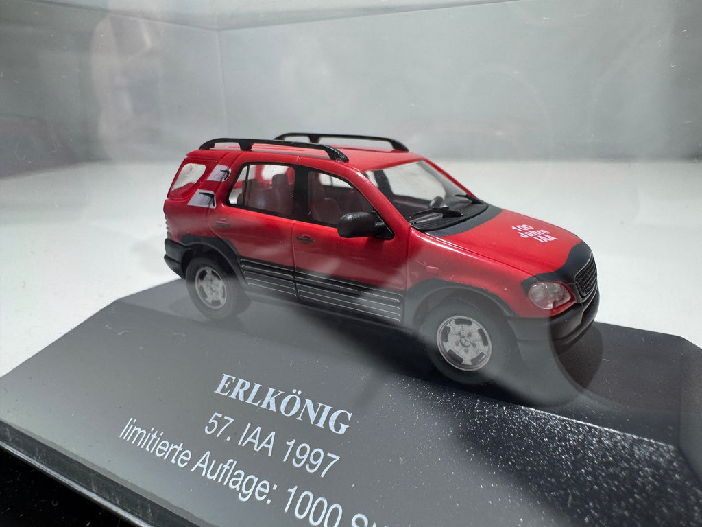 1:87 Busch Limited Edition Mercedes-Benz ML Erlkönig 57. IAA 1997 Rot OVP #413