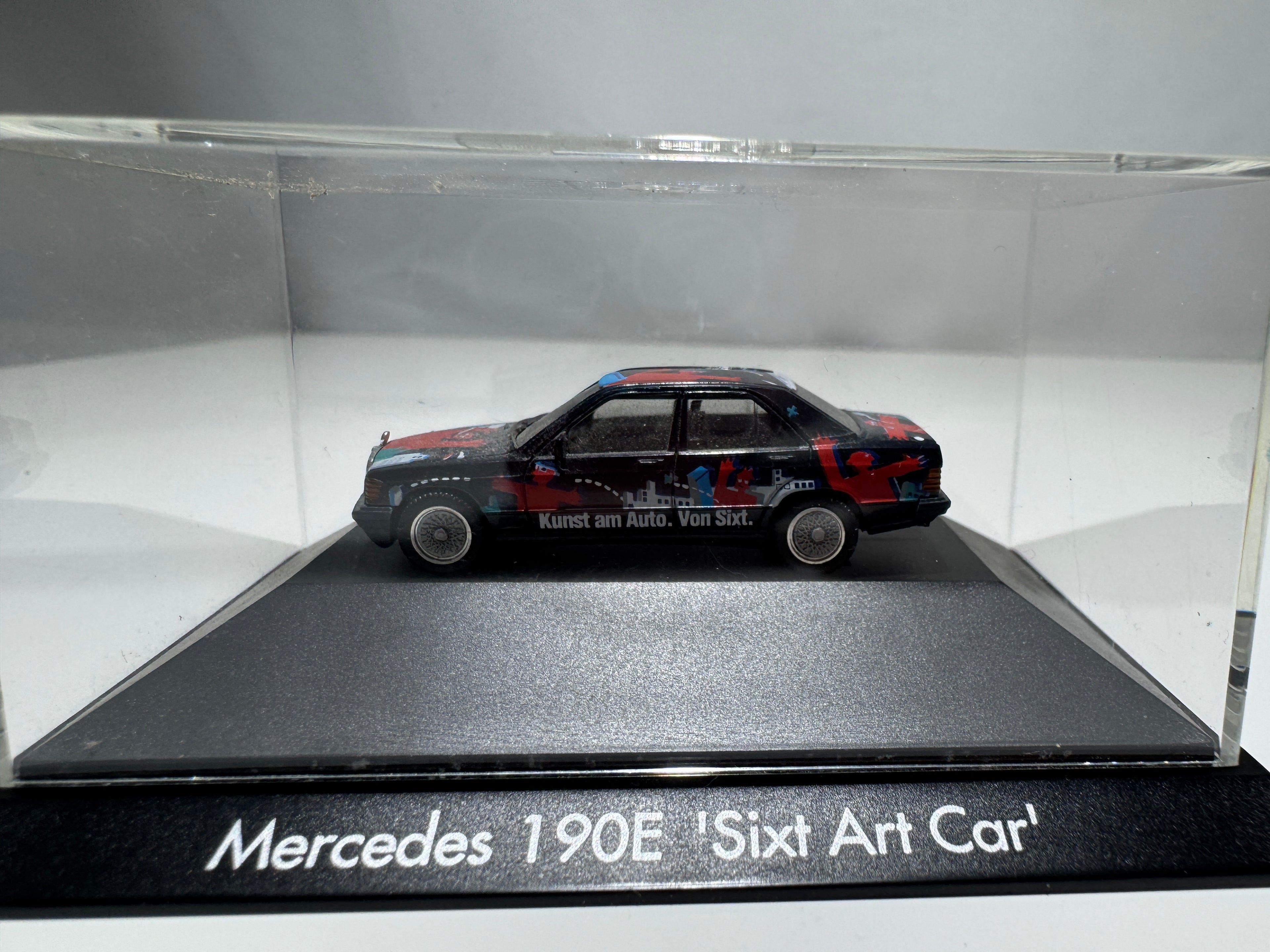 1:87 Herpa Mercedes 190E Sixt Art Car Schwarz OVP #428