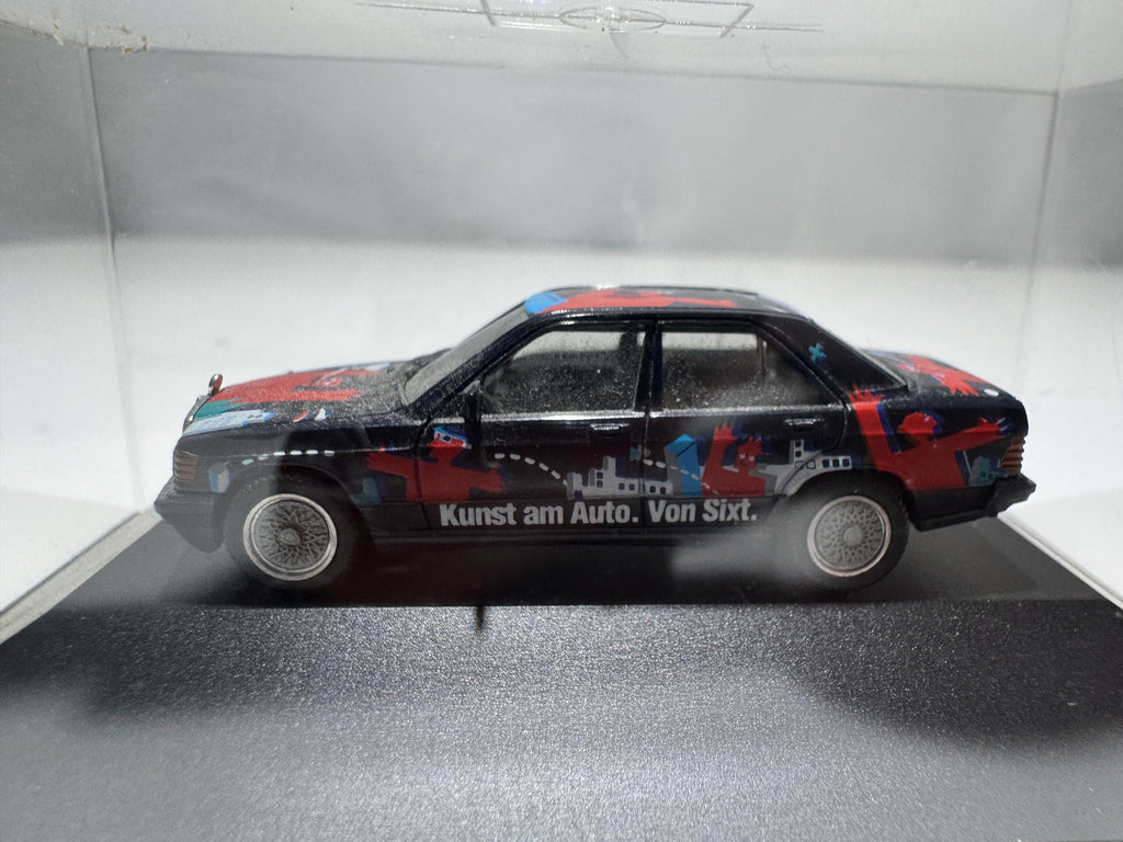 1:87 Herpa Mercedes 190E Sixt Art Car Schwarz OVP #428