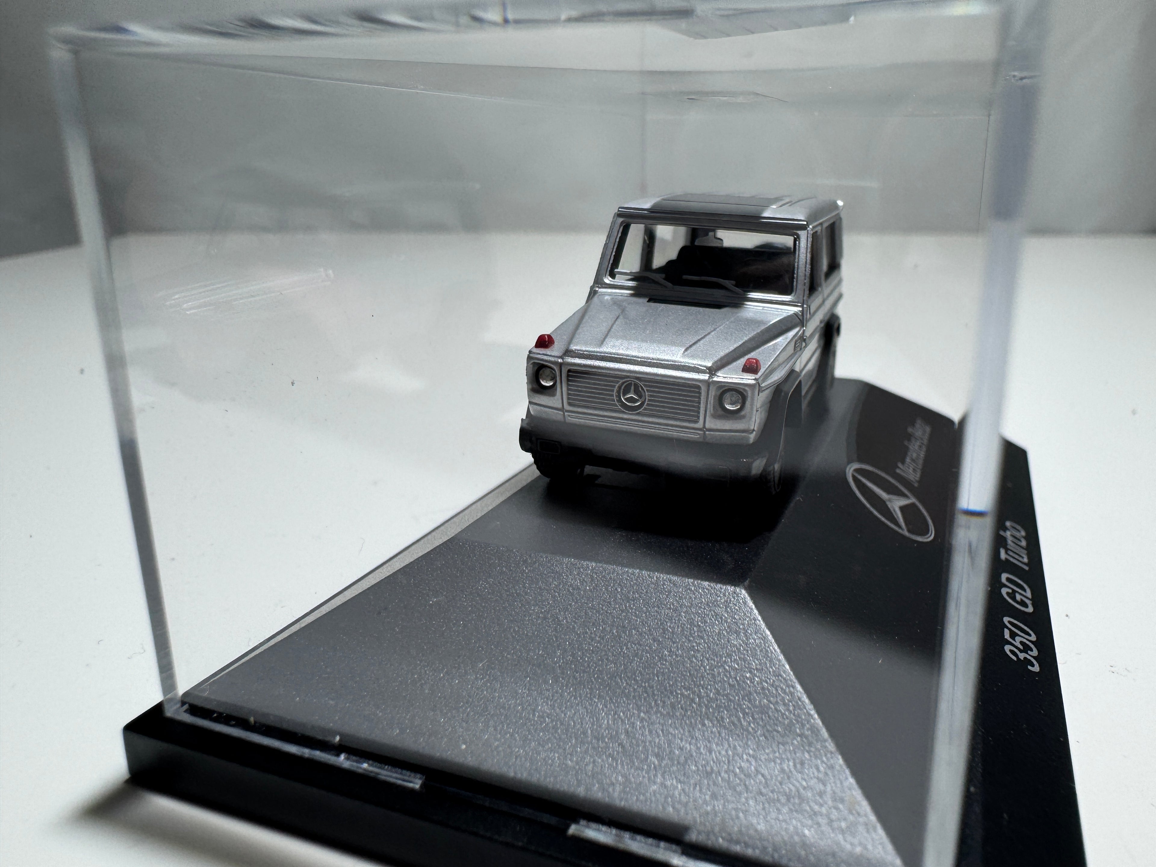 1:87 Herpa Händlermodelle Mercedes-Benz G-Klasse 350 GD Turbo Silber OVP #430
