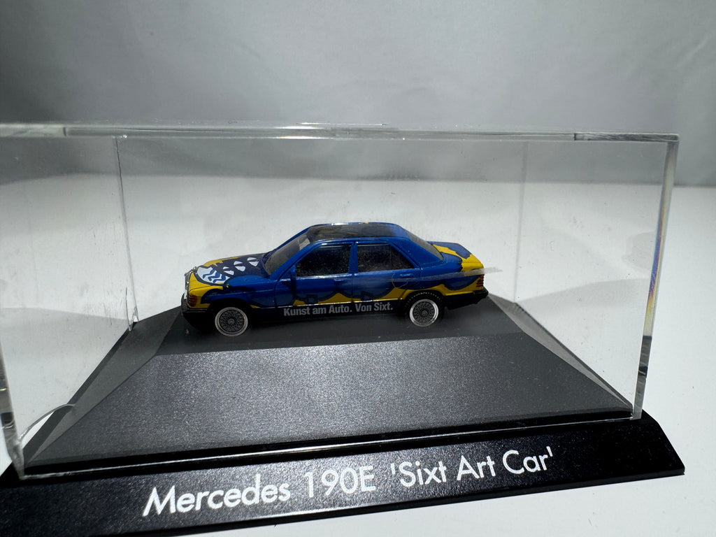 1:87 Herpa Mercedes-Benz E-Klasse 190E Sixt Art Car Blau OVP #451