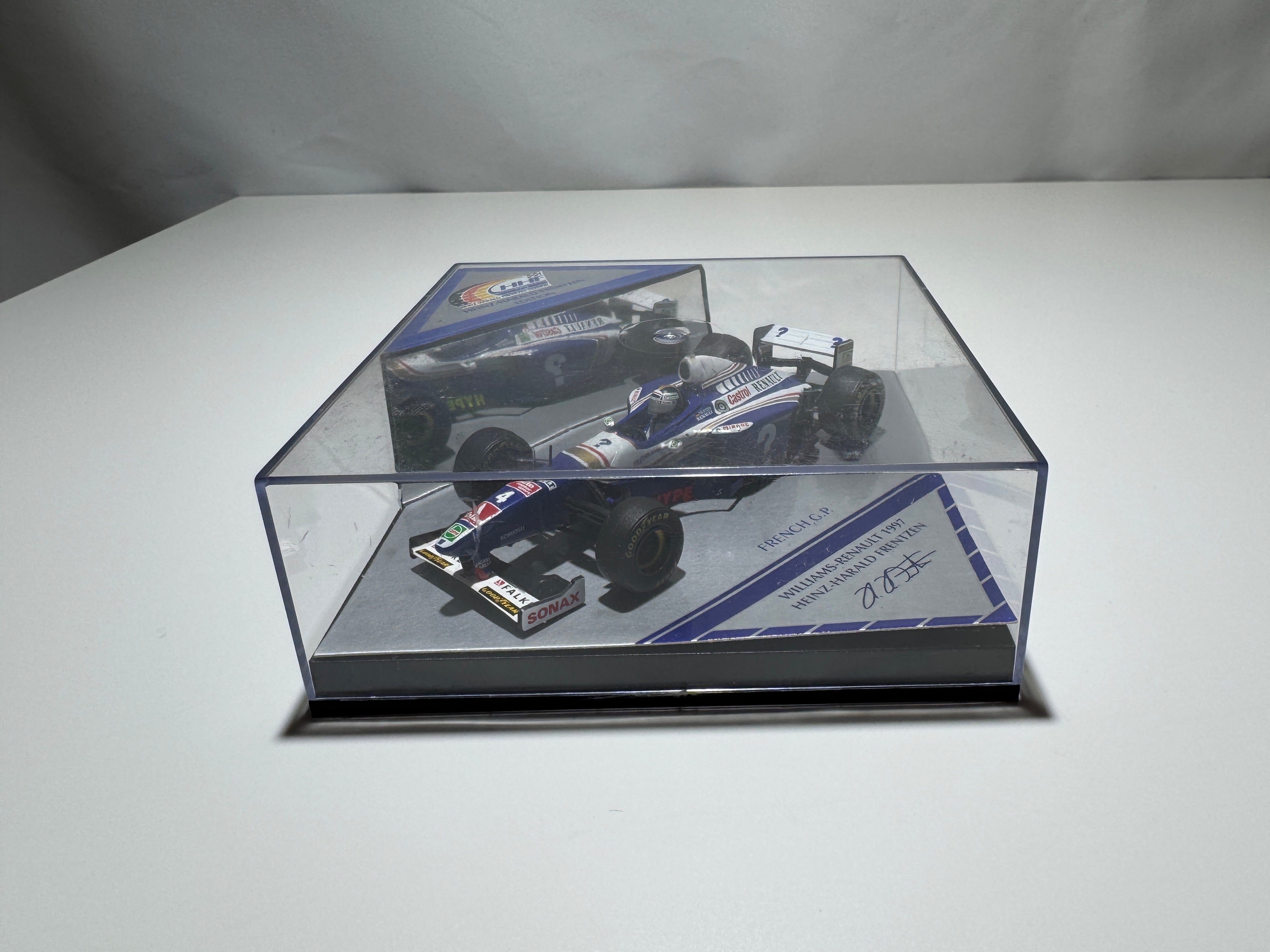1:43 Heinz-Harald Frentzen Edition Williams-Renault 1997 French GP Blau-Weiß Formel 1 OVP #462