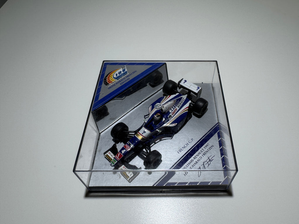 1:43 Heinz-Harald Frentzen Edition Williams-Renault 1997 French GP Blau-Weiß Formel 1 OVP #462