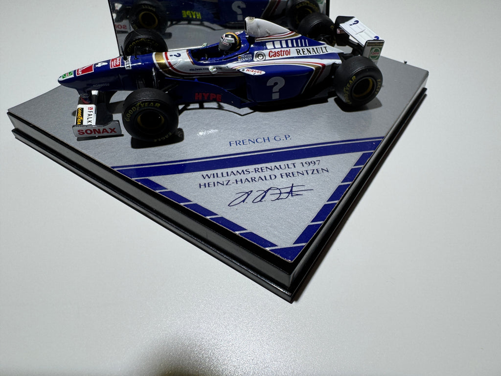 1:43 Heinz-Harald Frentzen Edition Williams-Renault 1997 French GP Blau-Weiß Formel 1 OVP #462