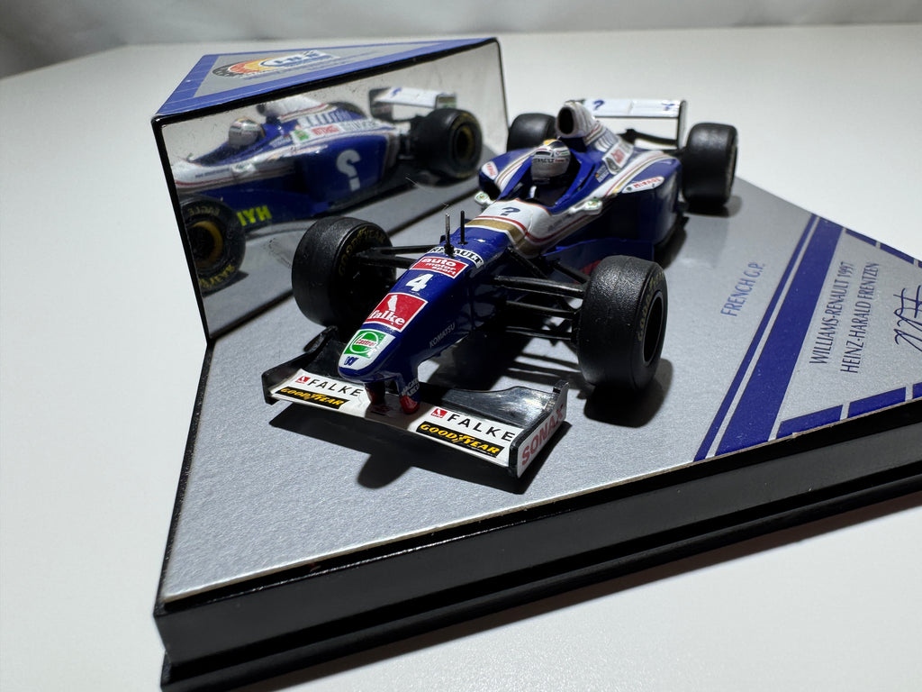 1:43 Heinz-Harald Frentzen Edition Williams-Renault 1997 French GP Blau-Weiß Formel 1 OVP #462