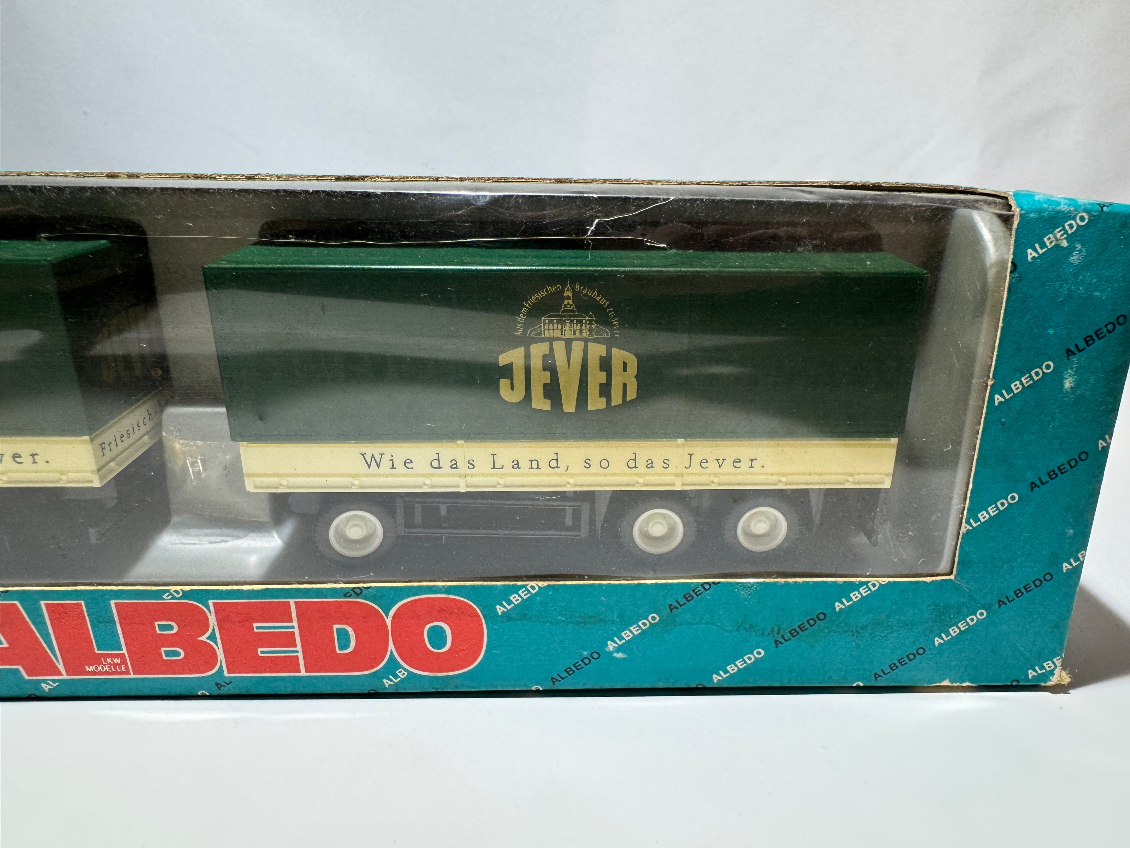 1:87 Albedo Mercedes Tandem LKW Jever Weiß-Grün Neu OVP #482