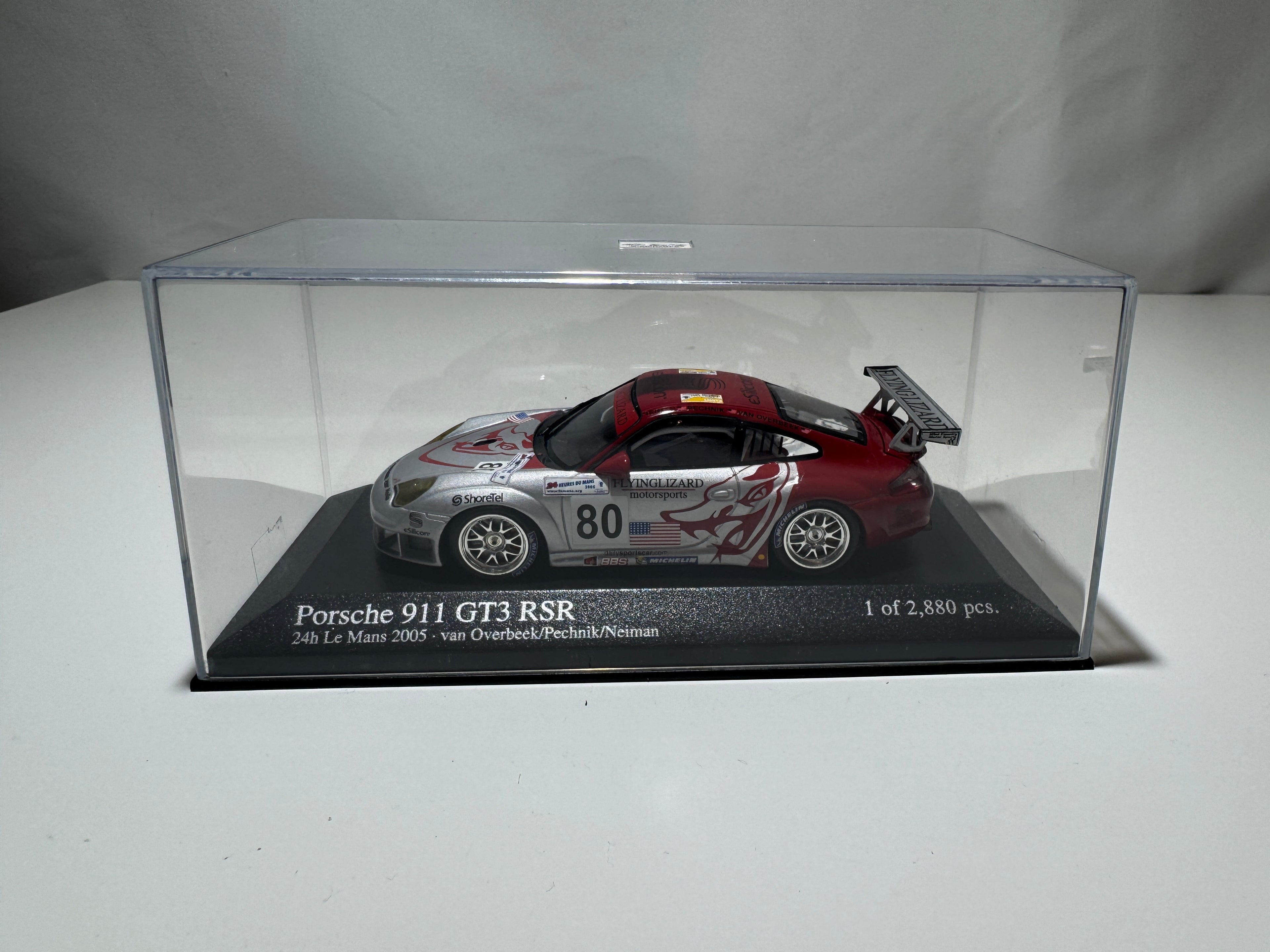 1:43 MiniChamps Porsche 911 GT3 RSR 24h Le Mans 2005 Neu OVP #493