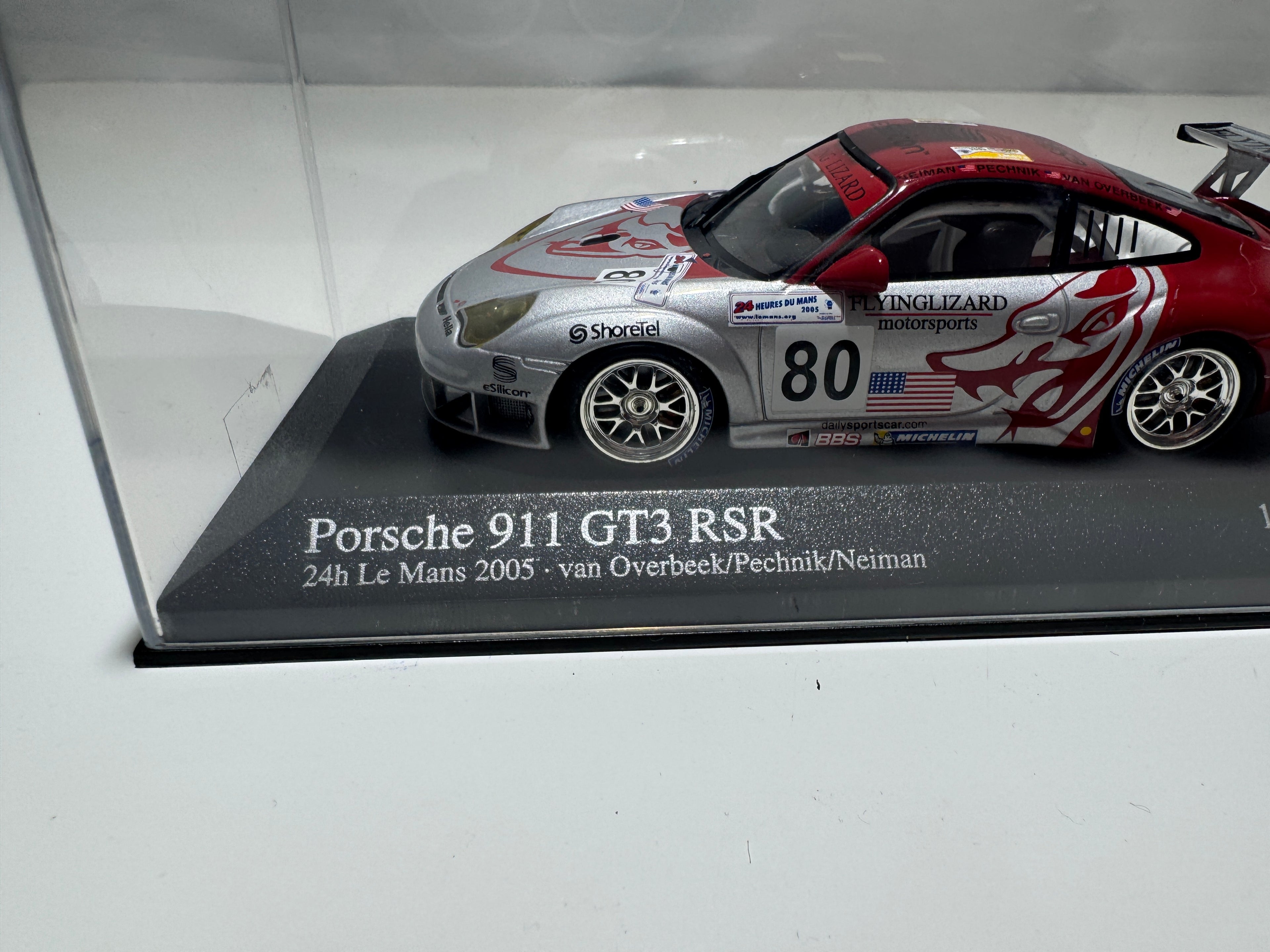1:43 MiniChamps Porsche 911 GT3 RSR 24h Le Mans 2005 Neu OVP #493