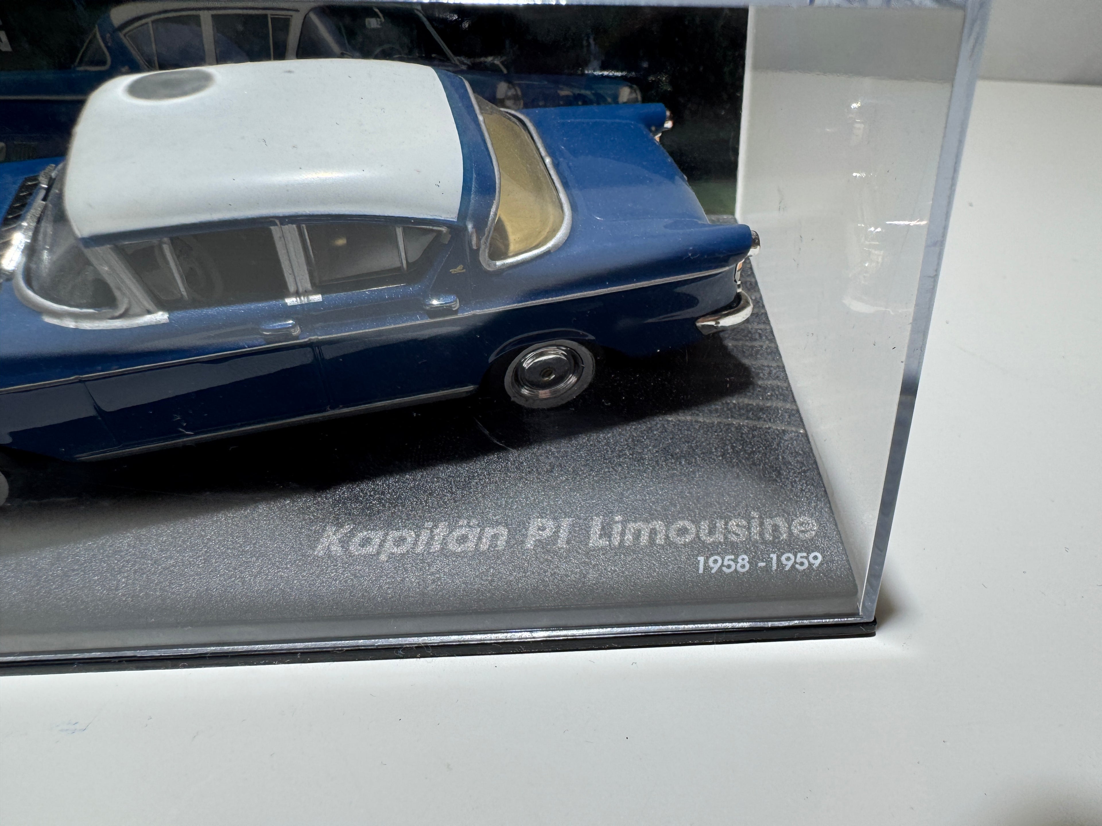 1:43 Atlas Opel Collection Opel Kapitän P1 Limousine 1958-59 Blau-Weiß OVP #499