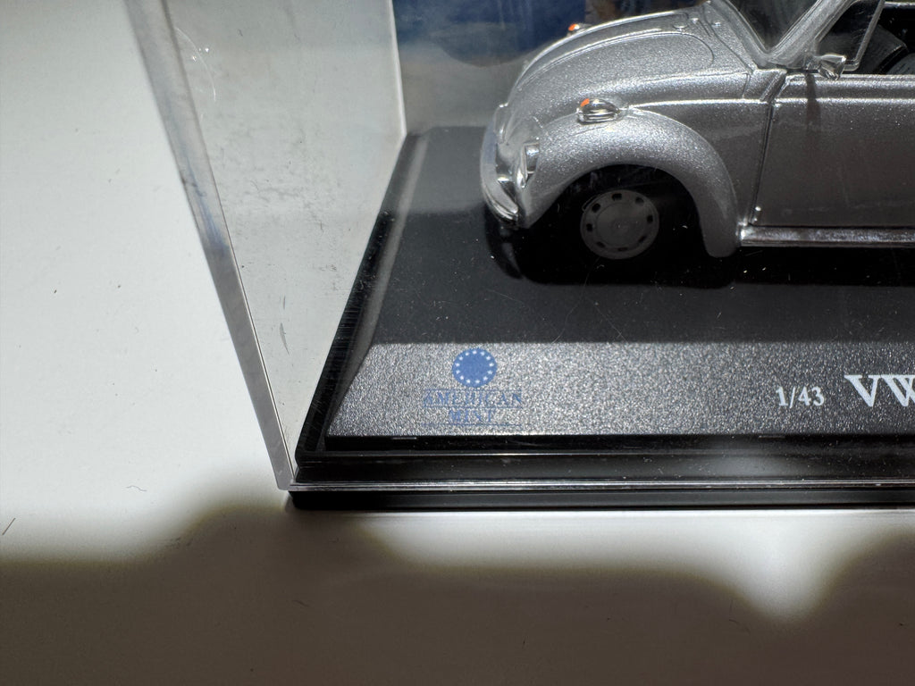 1:43 American Mint Premium VW Volkswagen Käfer Cabriolet Silber OVP #537