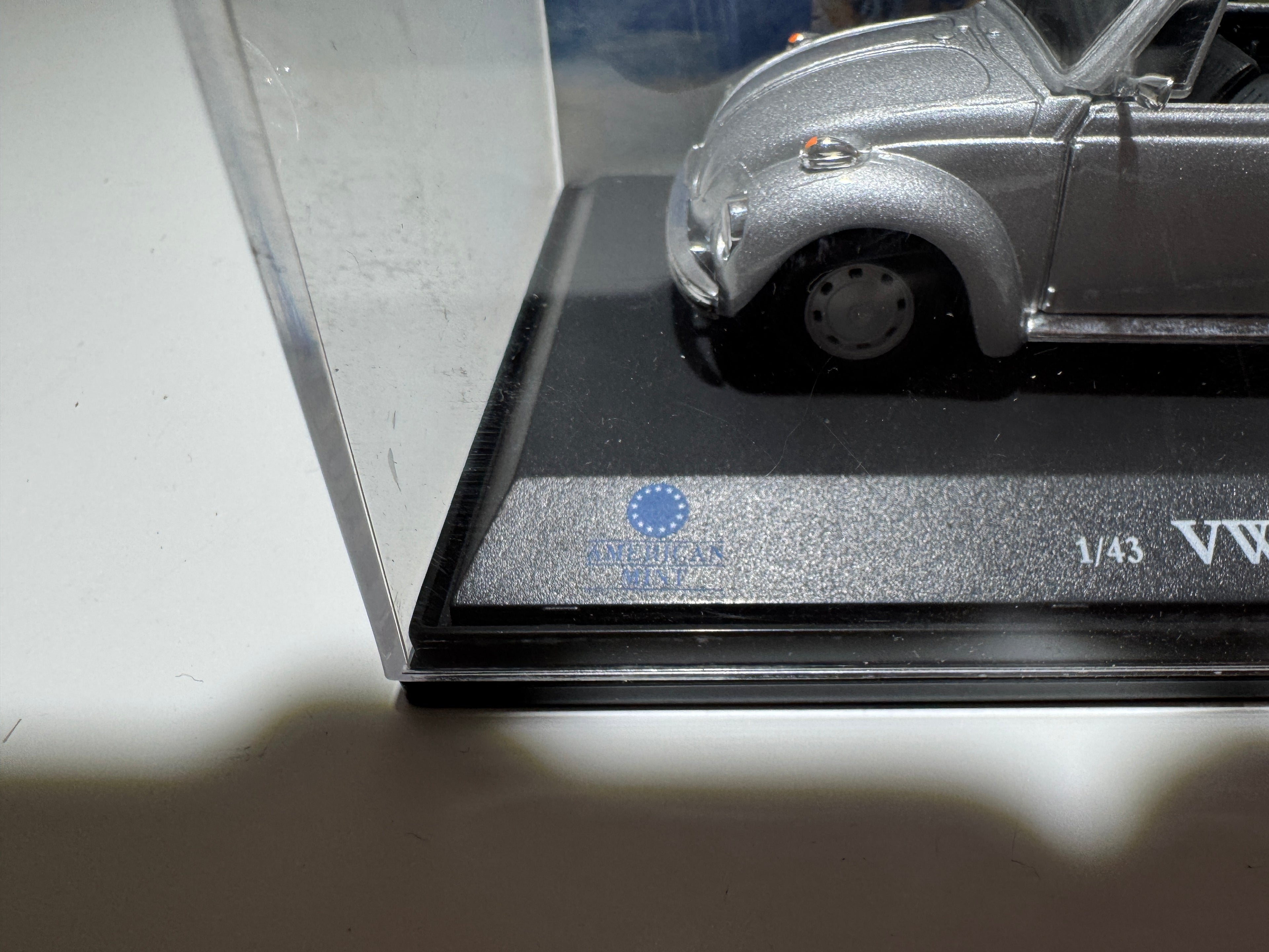 1:43 American Mint Premium VW Volkswagen Käfer Cabriolet Silber OVP #537