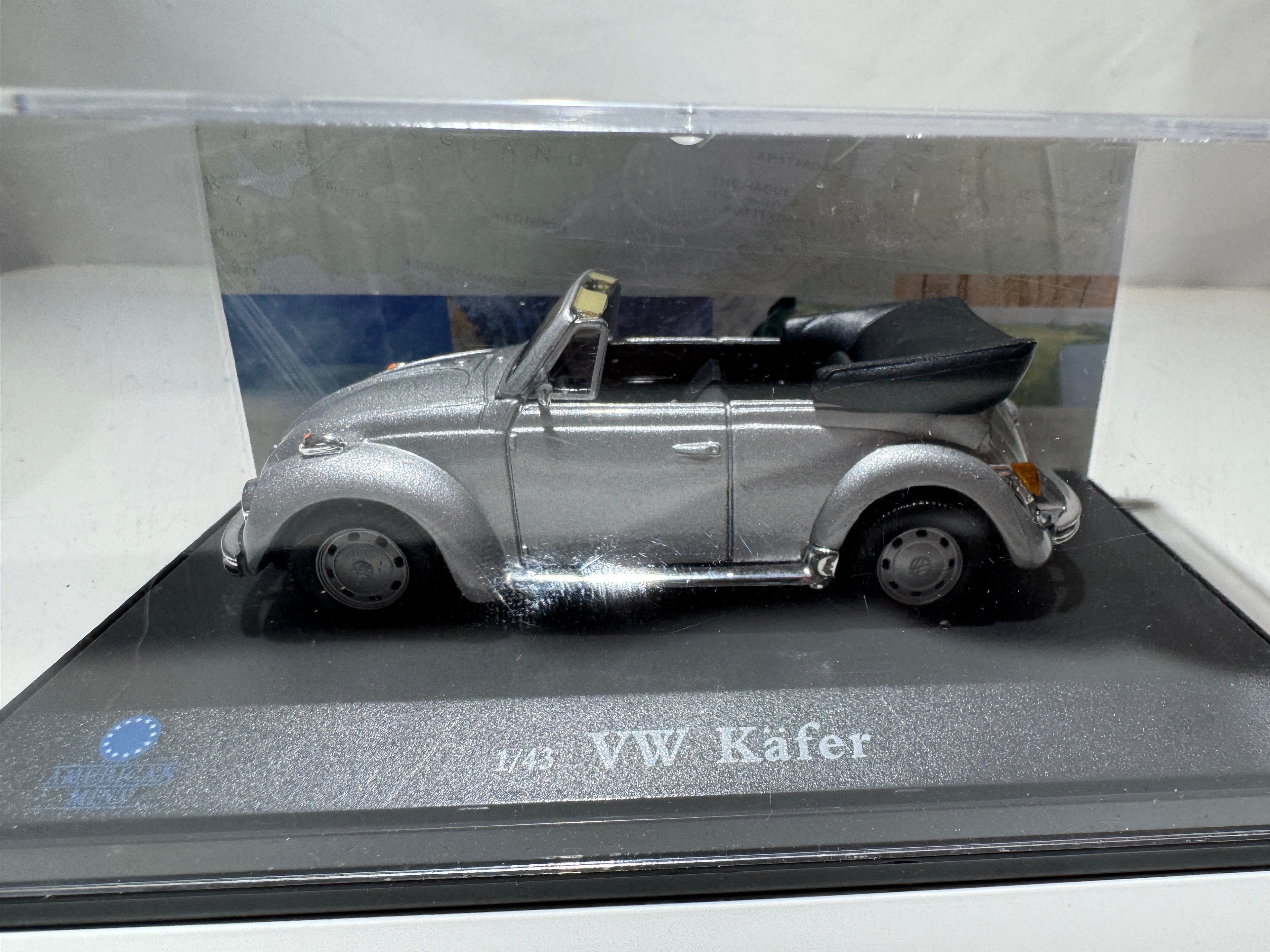 1:43 American Mint Premium VW Volkswagen Käfer Cabriolet Silber OVP #537