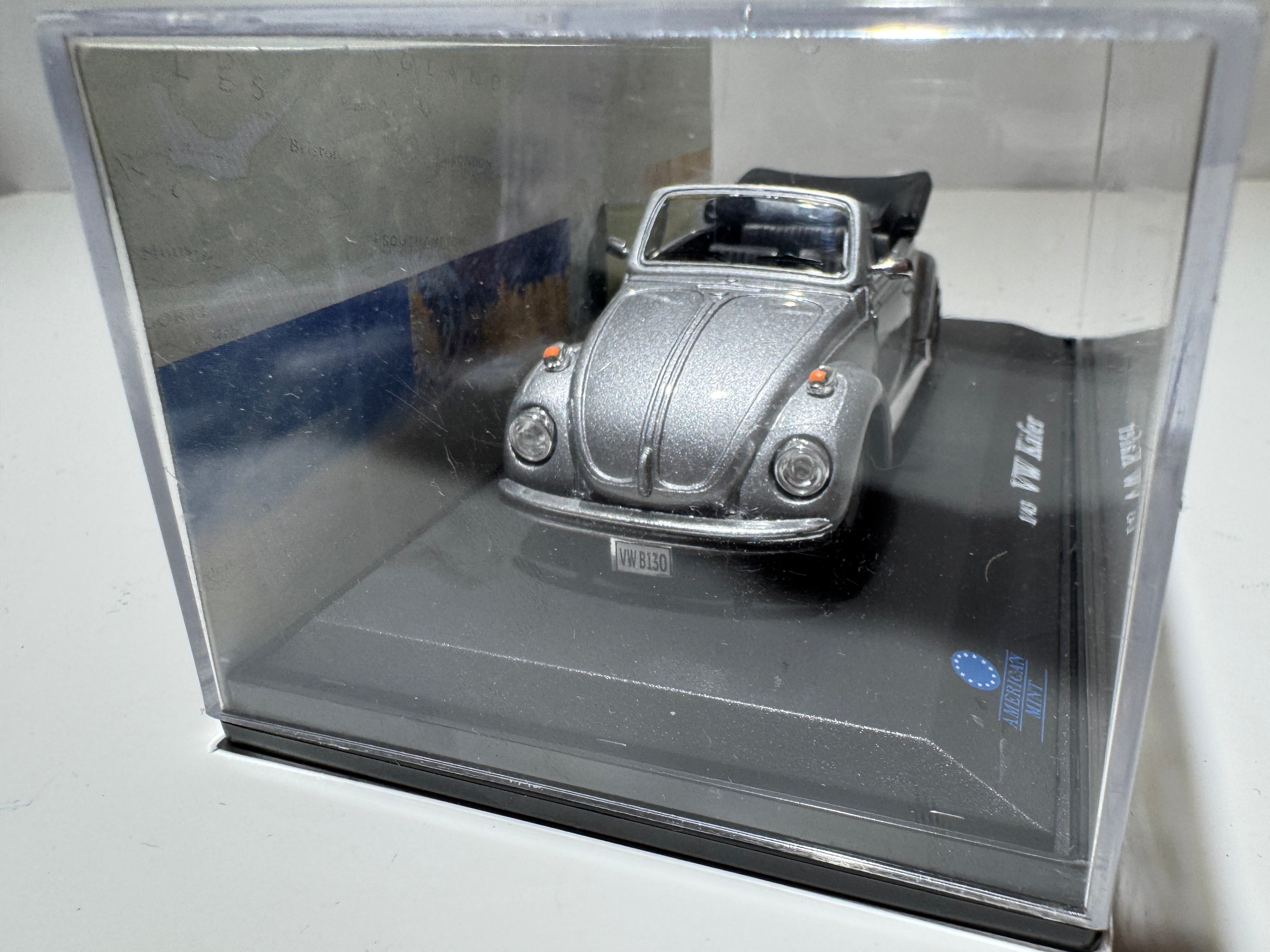 1:43 American Mint Premium VW Volkswagen Käfer Cabriolet Silber OVP #537