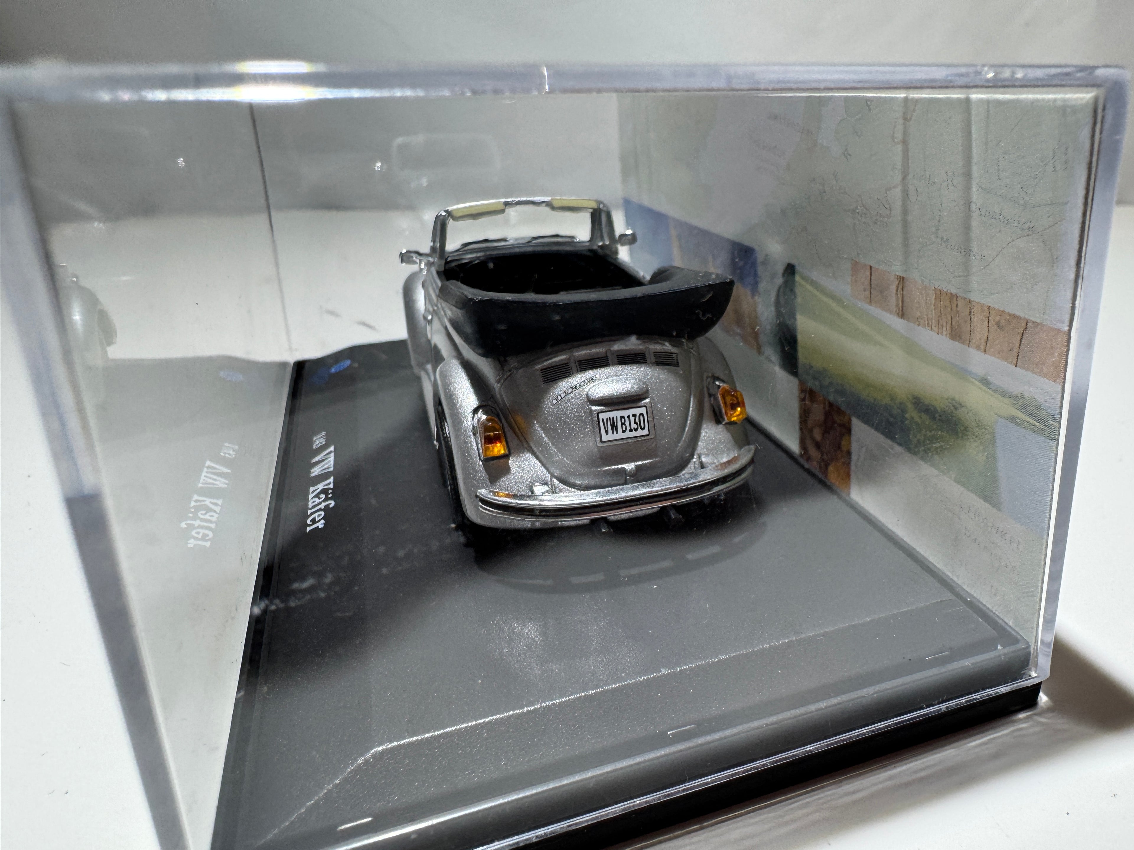 1:43 American Mint Premium VW Volkswagen Käfer Cabriolet Silber OVP #537