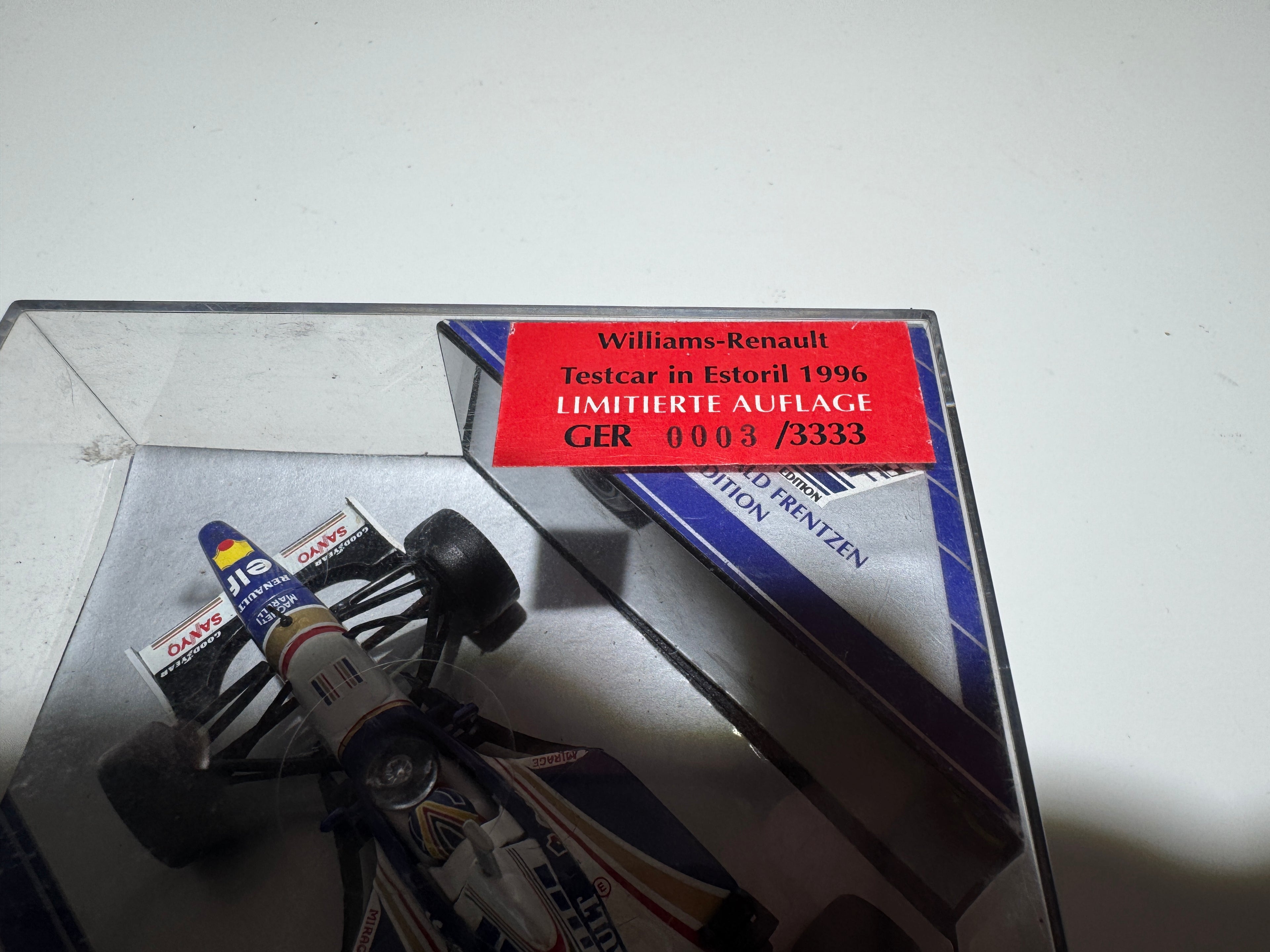 1:43 Heinz-Harald Frentzen Edition Williams-Renault 1996 Formel 1 Neu OVP 0003/3333 #541