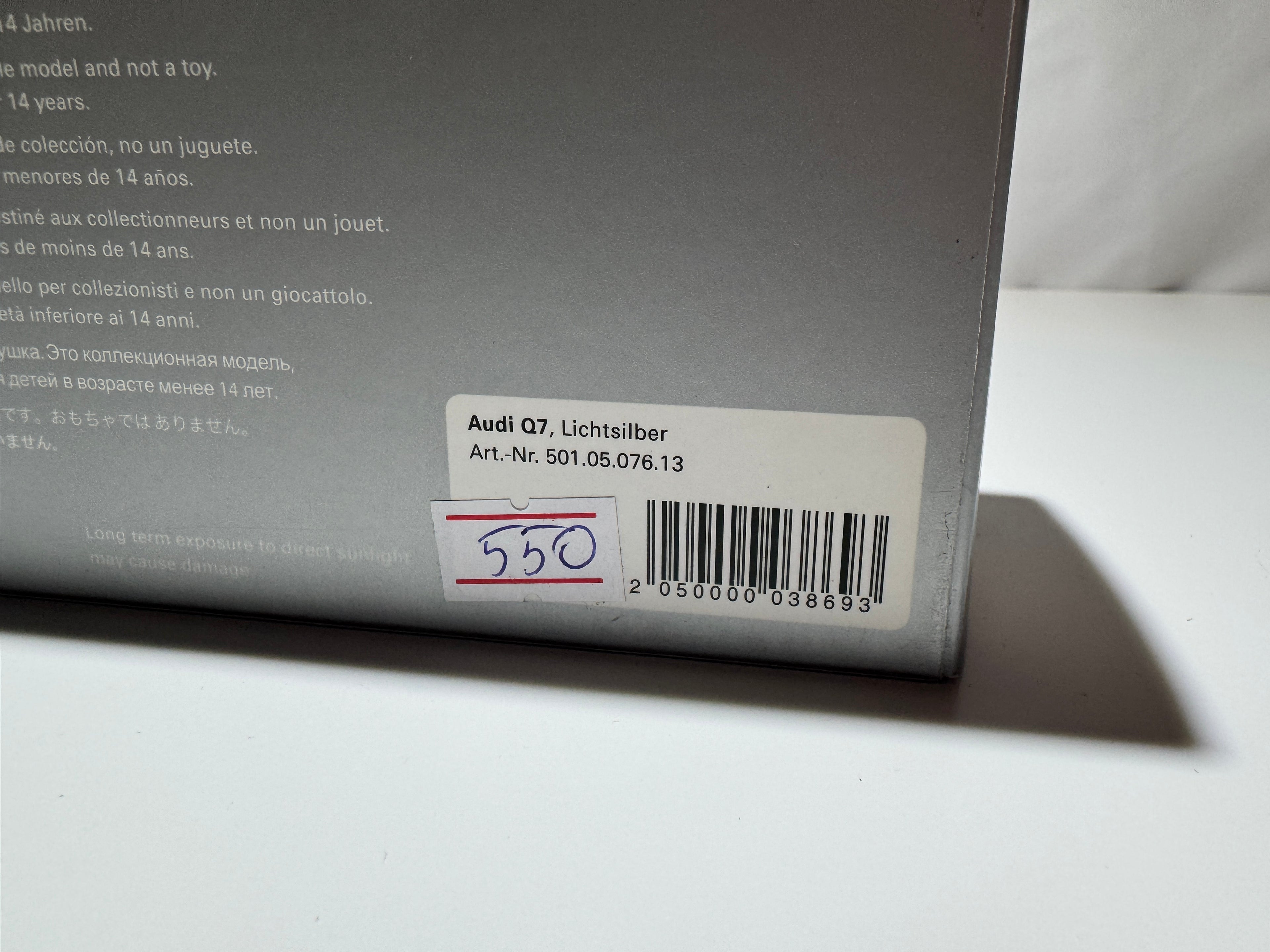 1:43 Schuco Händlermodelle Audi Q7 Silber Neu OVP #550