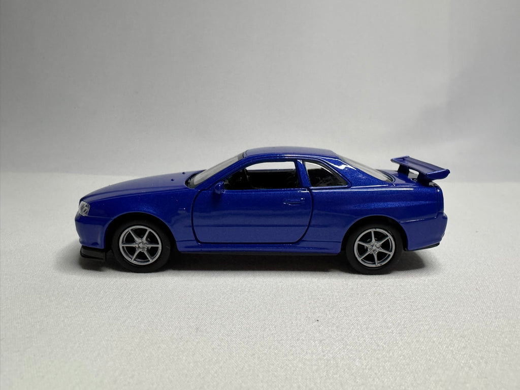 1:34 Welly Nissan Skyline GT-R R34 Blau #191