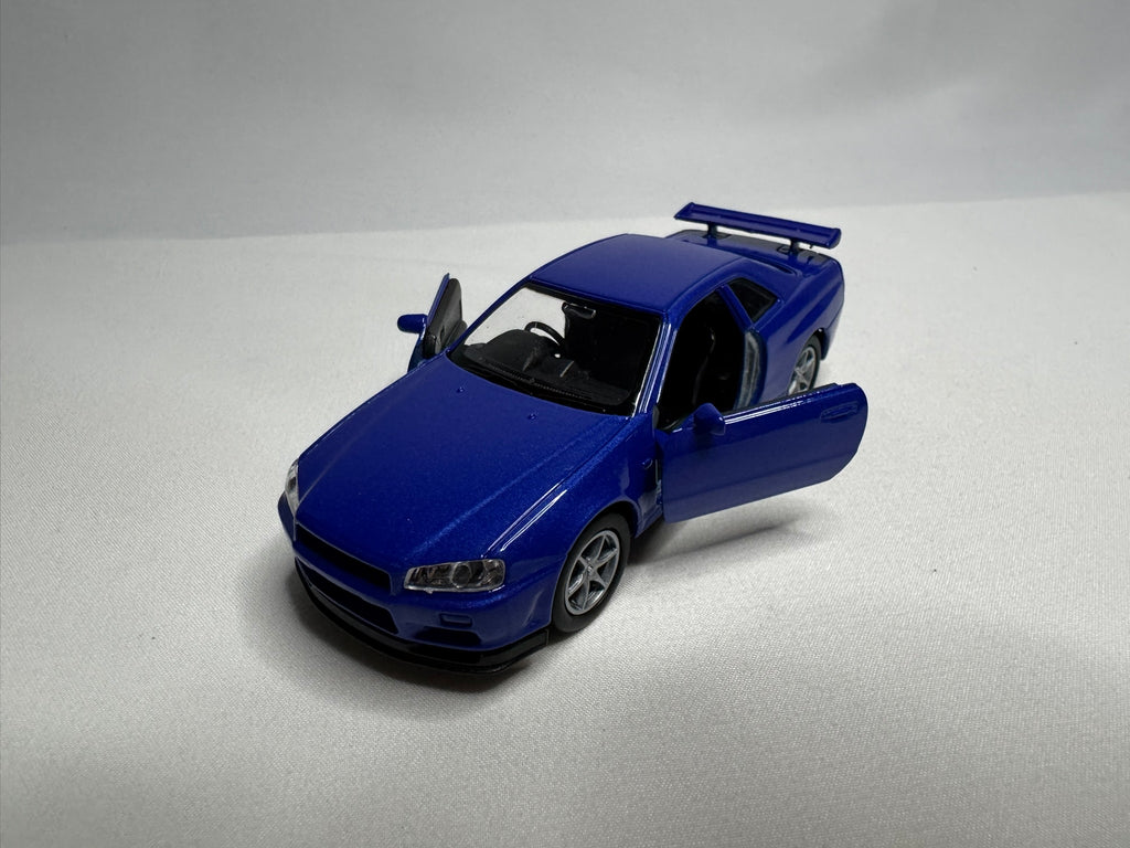 1:34 Welly Nissan Skyline GT-R R34 Blau #191