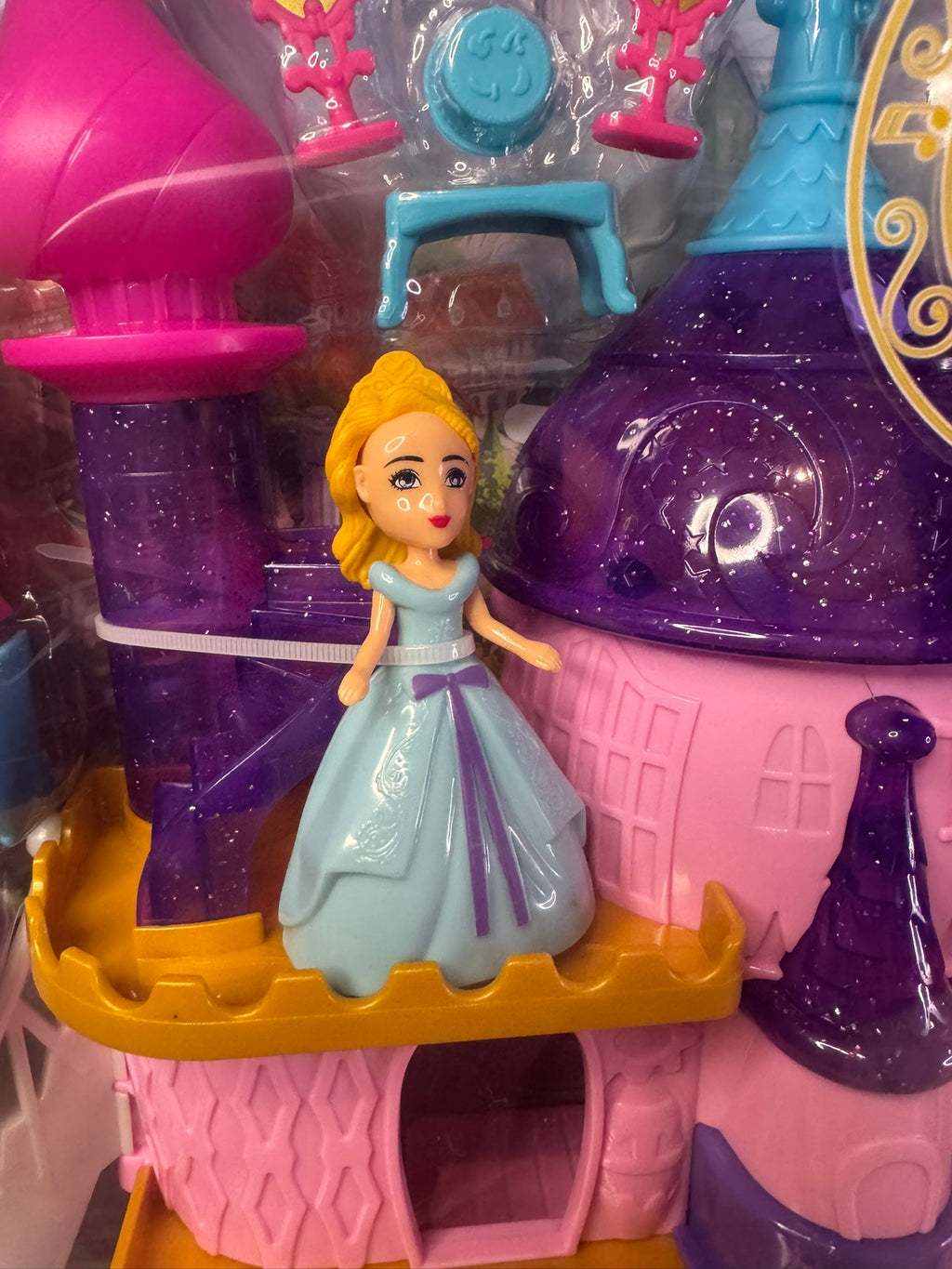 Prinzessinnenschloss Spielset 35 cm  Prinzessin Figuren mit Zubehör Mädchen Spielzeug Licht + Musik #063