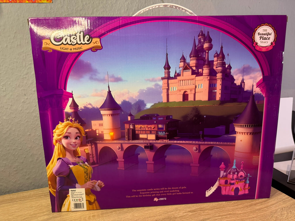 Prinzessinnenschloss Spielset 35 cm  Prinzessin Figuren mit Zubehör Mädchen Spielzeug Licht + Musik #063