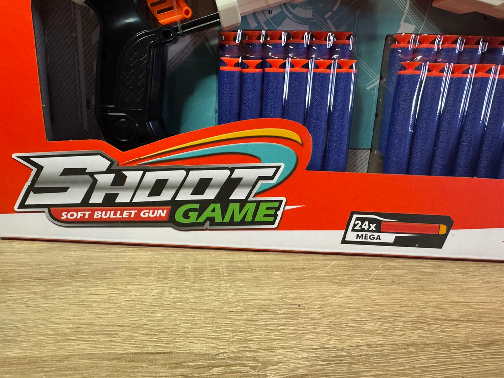 Spielzeugpistolen 2 Stk mit Soft Nachfüll Darts Pfeile Weiẞ Spielzeug #064
