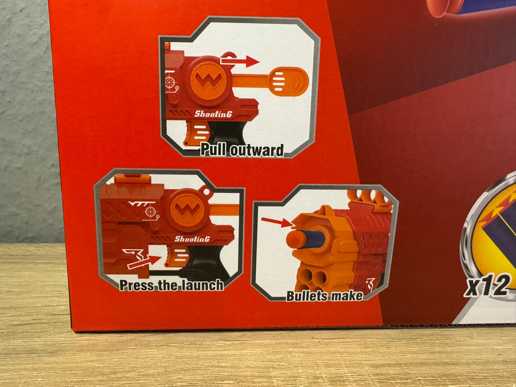 Spielzeugpistolen 2 Stk mit Soft Nachfüll Darts Pfeile Weiẞ Spielzeug #064