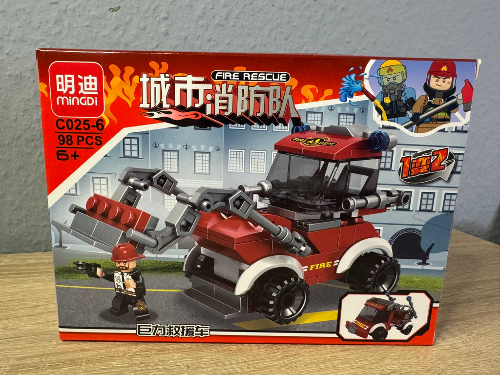 Lego Feuerwehrauto 2 Version 98 Stk Spielzeug C025-6 #073