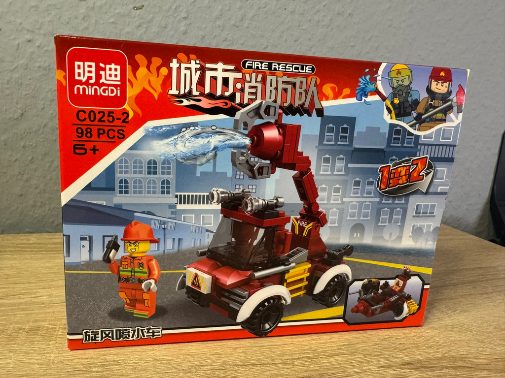 Lego Feuerwehrauto 2 Version 98 Stk Spielzeug C025-2 #074