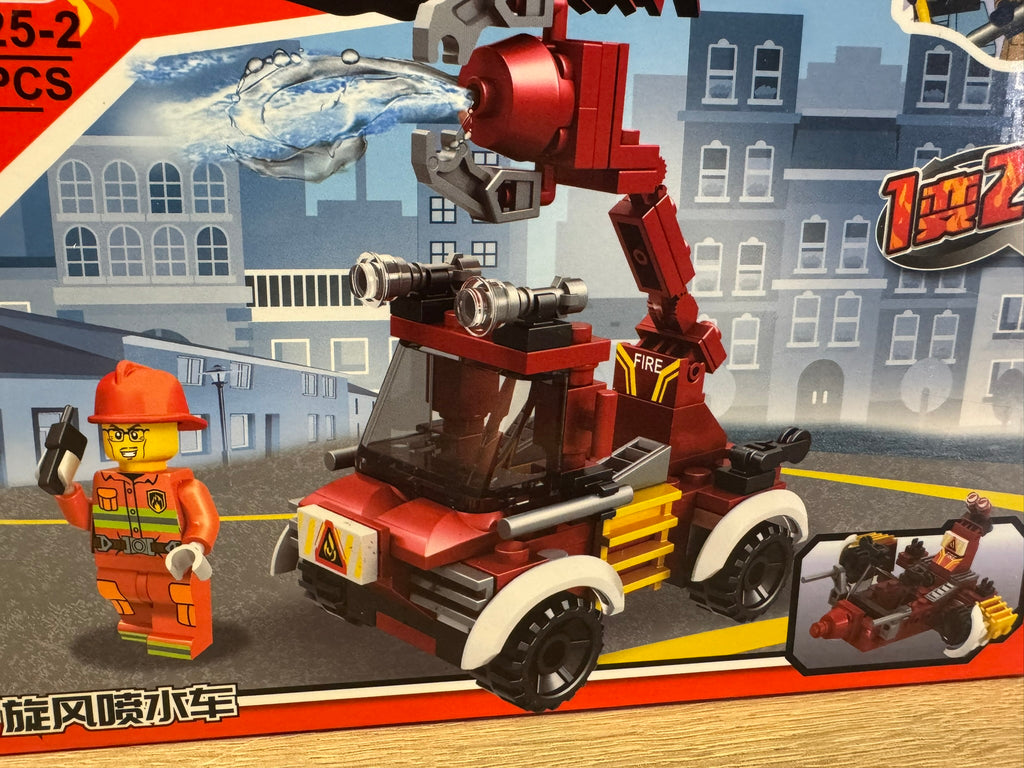 Lego Feuerwehrauto 2 Version 98 Stk Spielzeug C025-2 #074