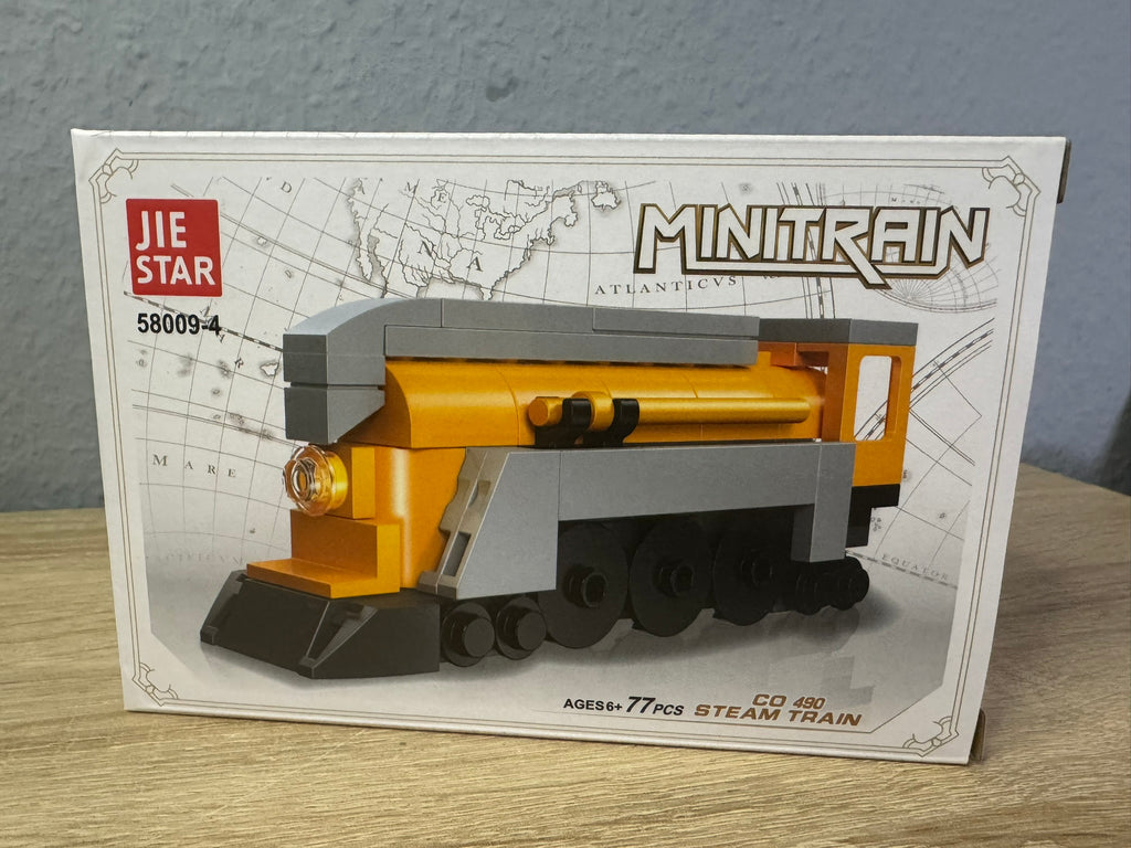 Lego Zug Minitrain 77 Stk CO 490 Steam Train Locomotive Spielzeug #079