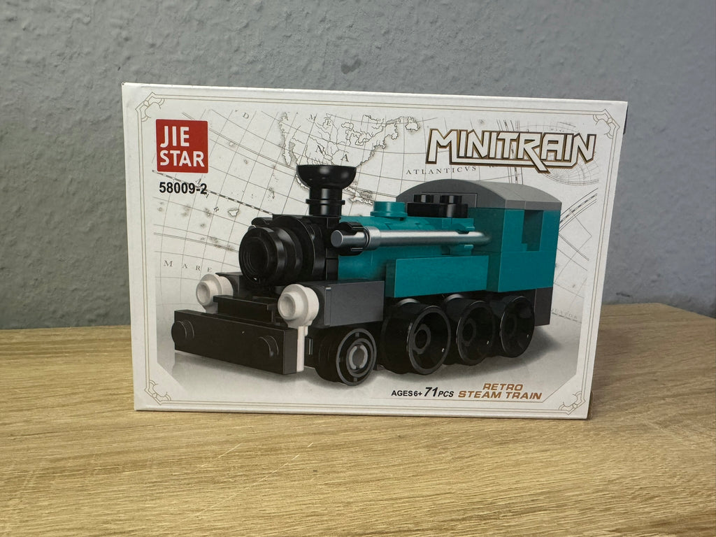 Lego Zug Minitrain 71 Stk Retro Steam Train Locomotive Spielzeug #081