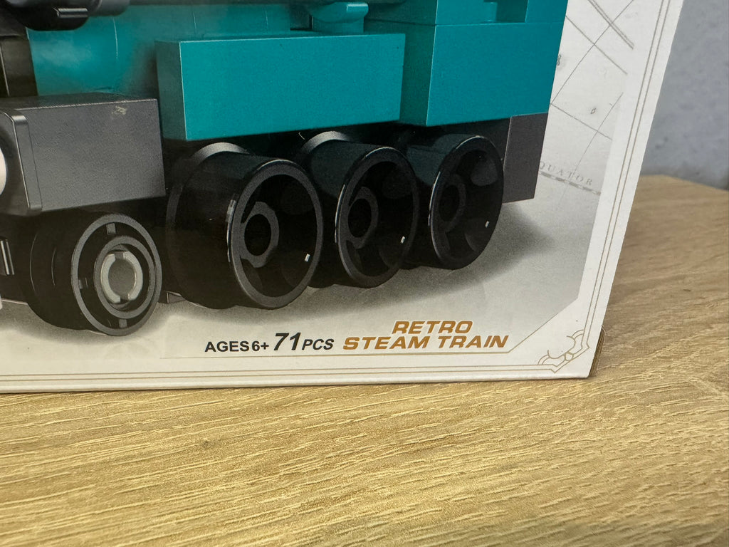 Lego Zug Minitrain 71 Stk Retro Steam Train Locomotive Spielzeug #081