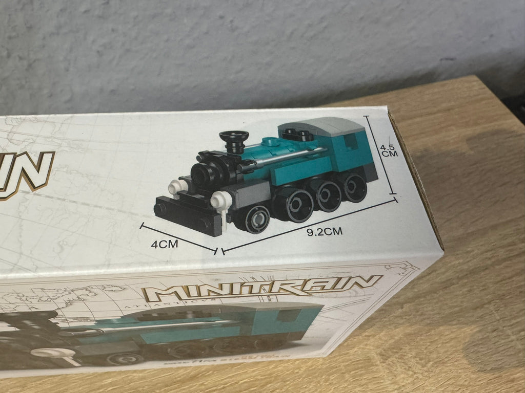 Lego Zug Minitrain 71 Stk Retro Steam Train Locomotive Spielzeug #081