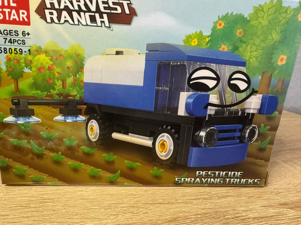 Lego LKW Pestizid-Sprühwagen 74 Stk Spielzeug Landmaschinen Harvest Ranch #083