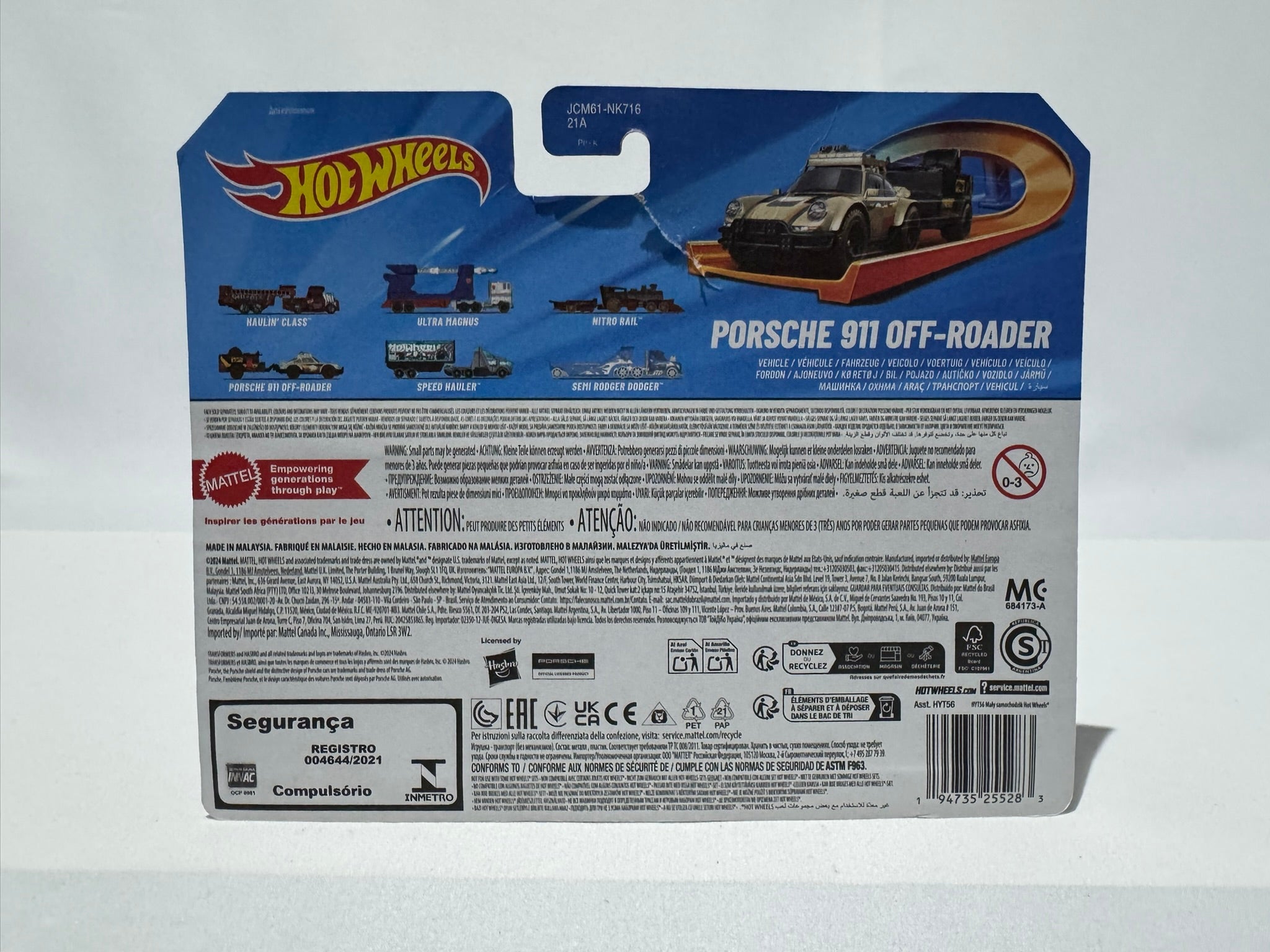 1:64 Hot Wheels Track Fleet Porsche 911 Off-Roader mit Wohnwagen #020