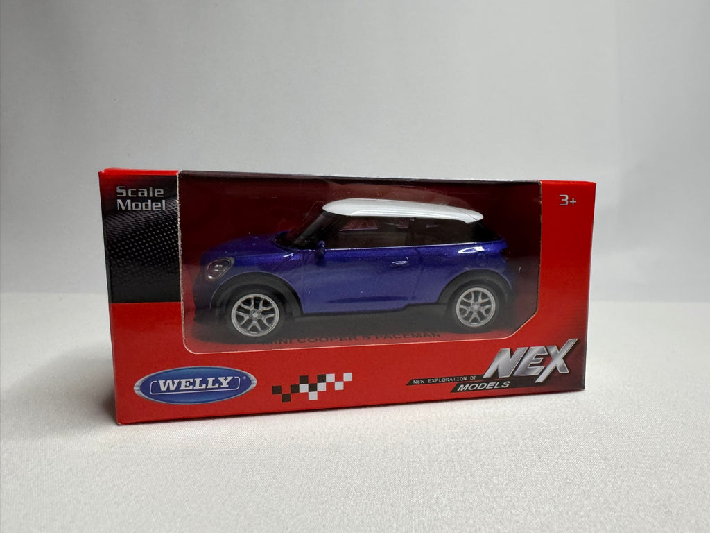 1:43 Welly Mini Cooper S Paceman 2013-2016 Blau-Weiß #030