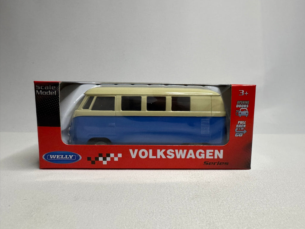 1:38 Welly VW Volkswagen T1 Bus 1963 Blau-Weiß #040