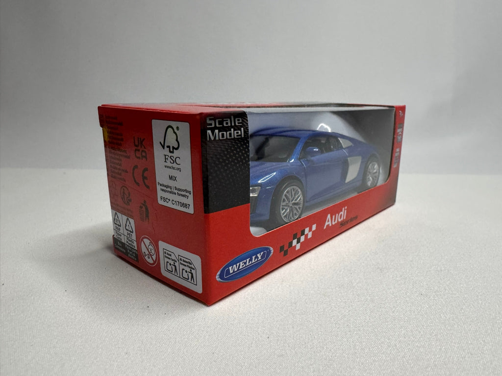 1:38 Welly 2016 Audi R8 Coupé V10 Blau #111