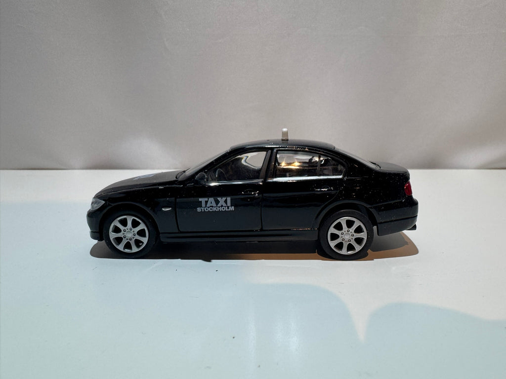 1:38 Welly BMW E90 3-er Series Schwarz Stockholm Taxi #225