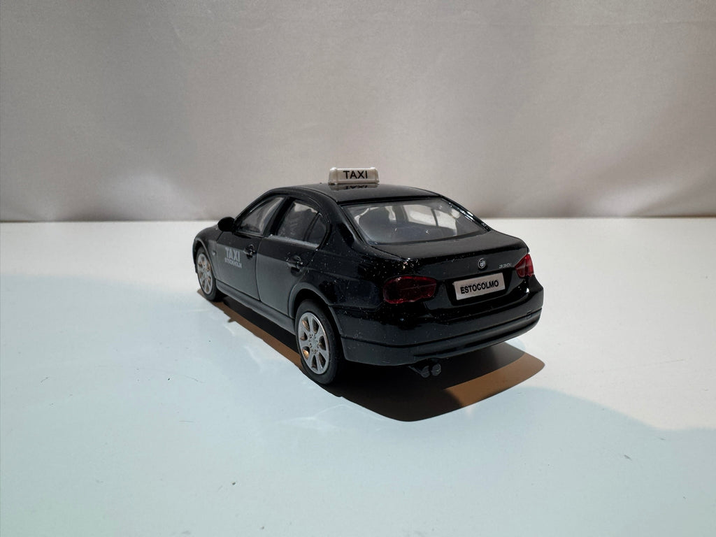 1:38 Welly BMW E90 3-er Series Schwarz Stockholm Taxi #225