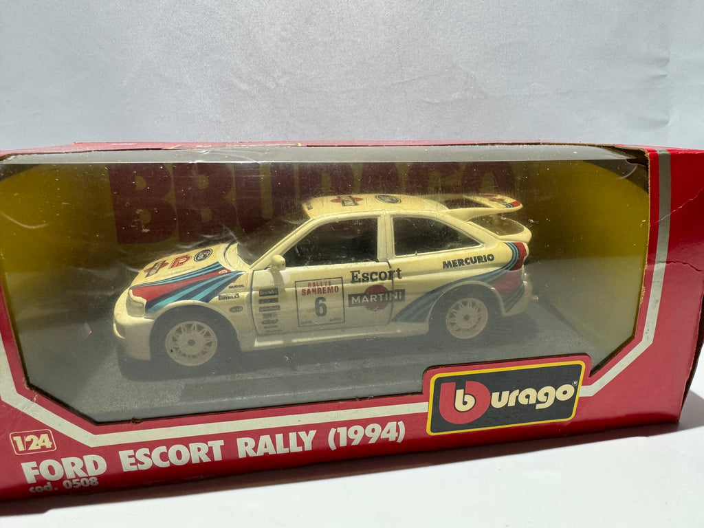 1:24 Bburago Ford Escord Rally 1994 Weiß #255